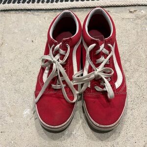 Vans Red and White Sneakers